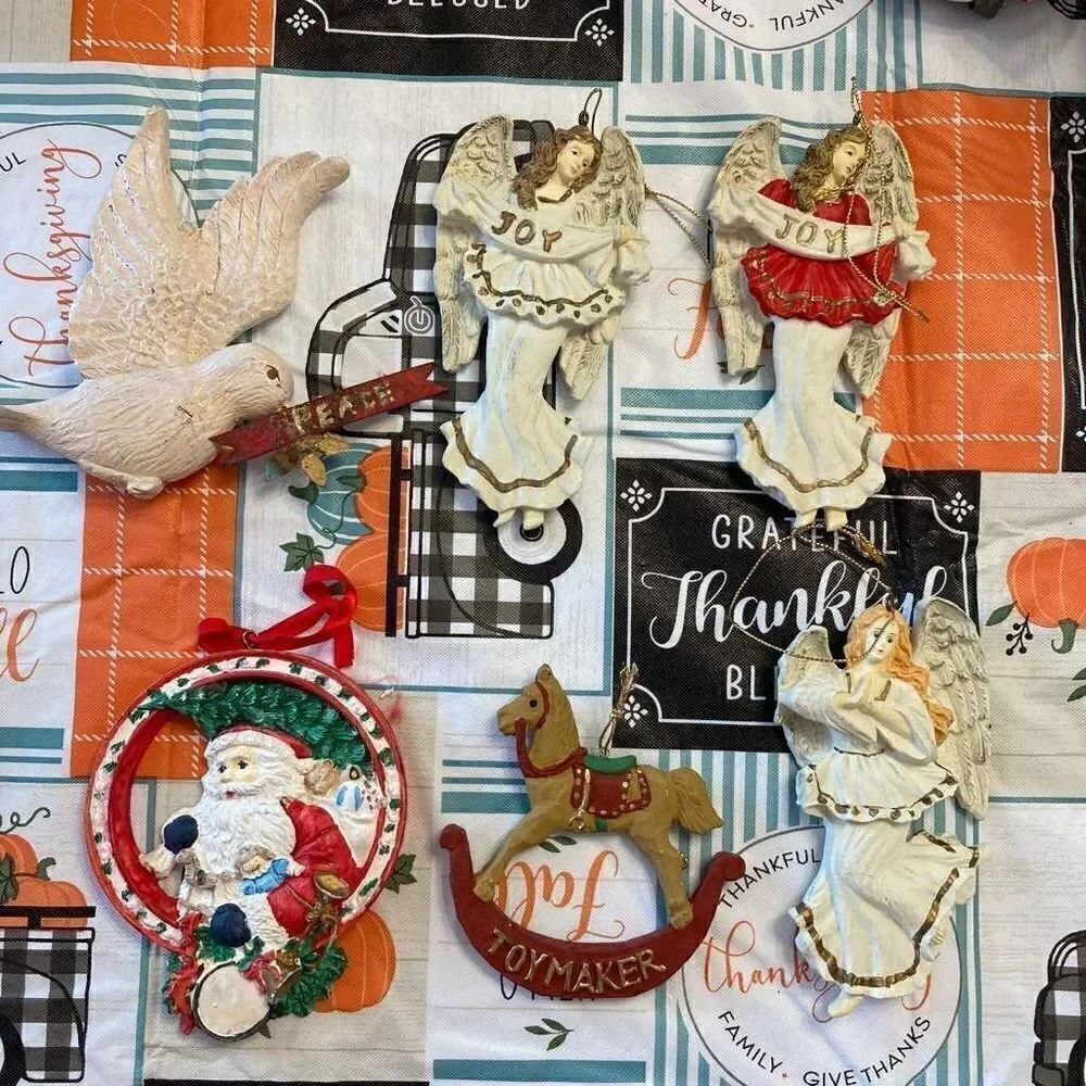 Christmas ornaments vintage religious￼. From estate sale